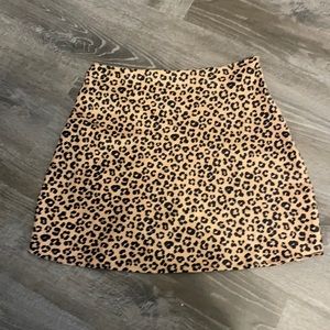 cotton on silky leopard print skirt